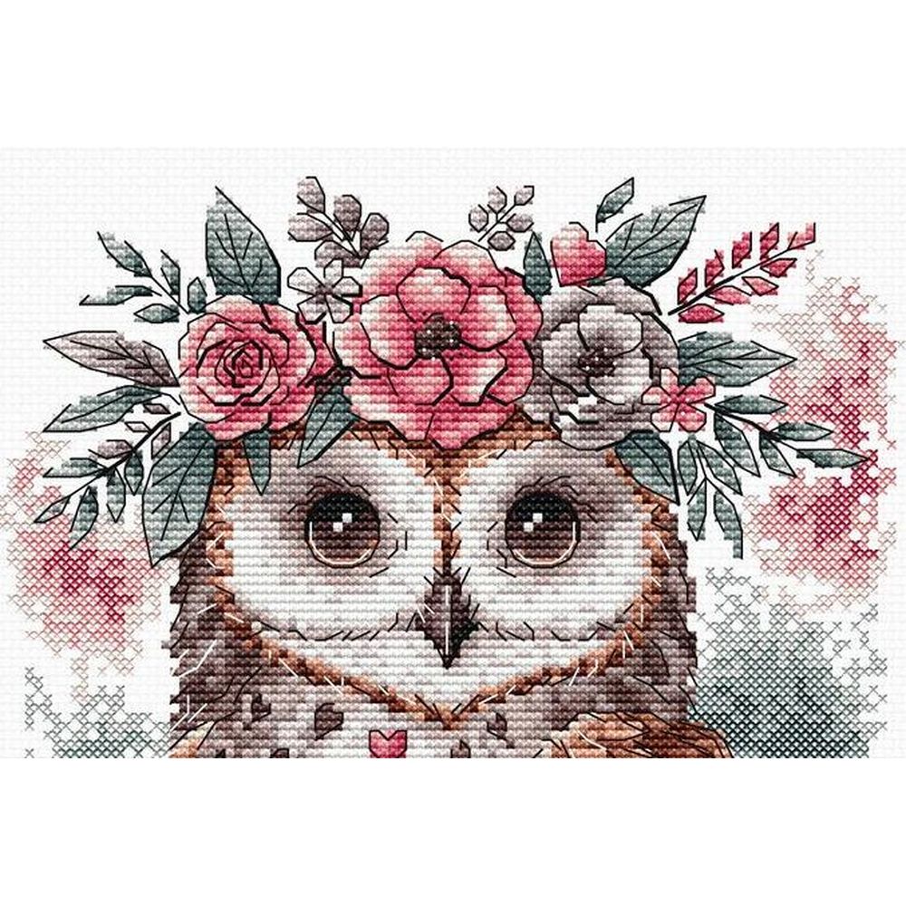 Ava P028  kit de point croix compté  Le hibou  3