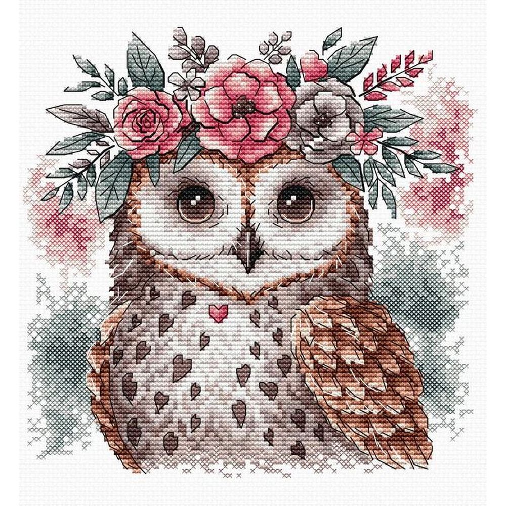 Ava P028  kit de point croix compté  Le hibou
