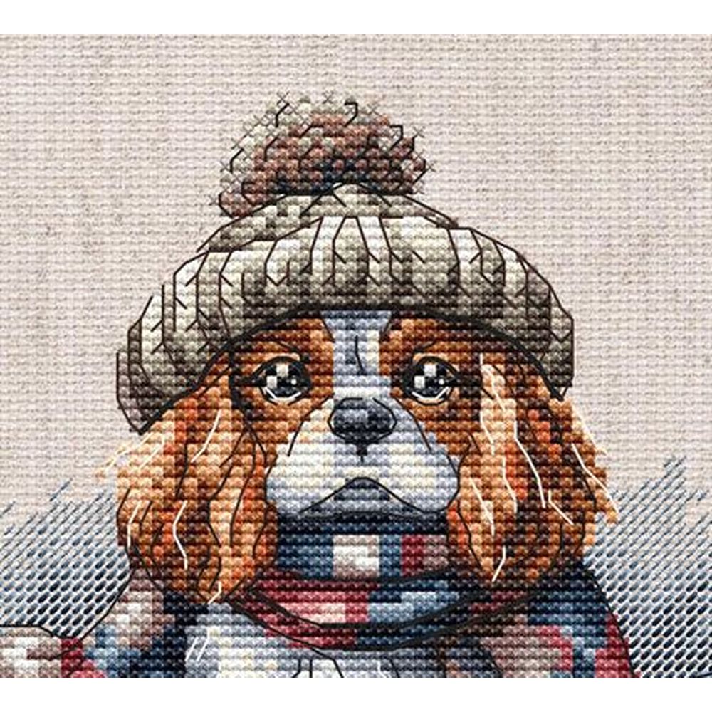 Ava P037  kit de point croix compté  Cavalier King charles  2