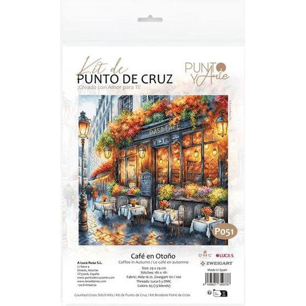 Ava  P051  kit de point croix compté  Café en automne  1