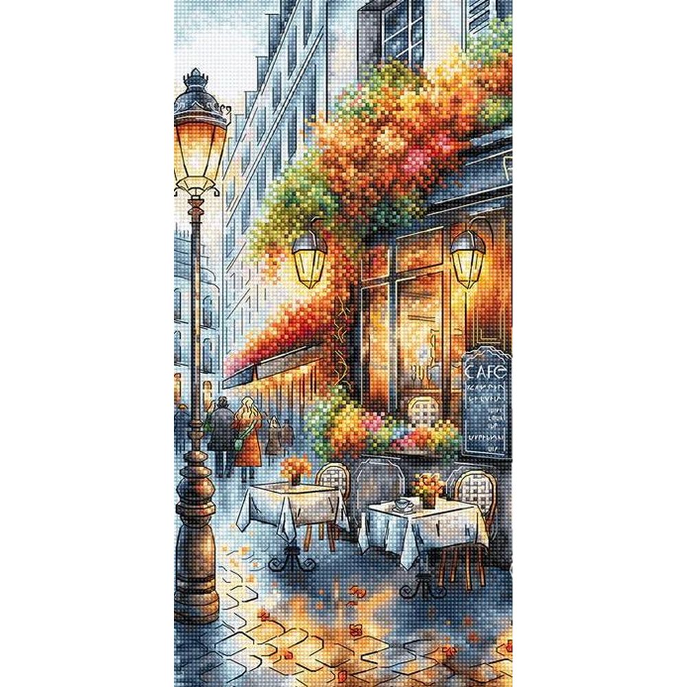 Ava  P051  kit de point croix compté  Café en automne  2