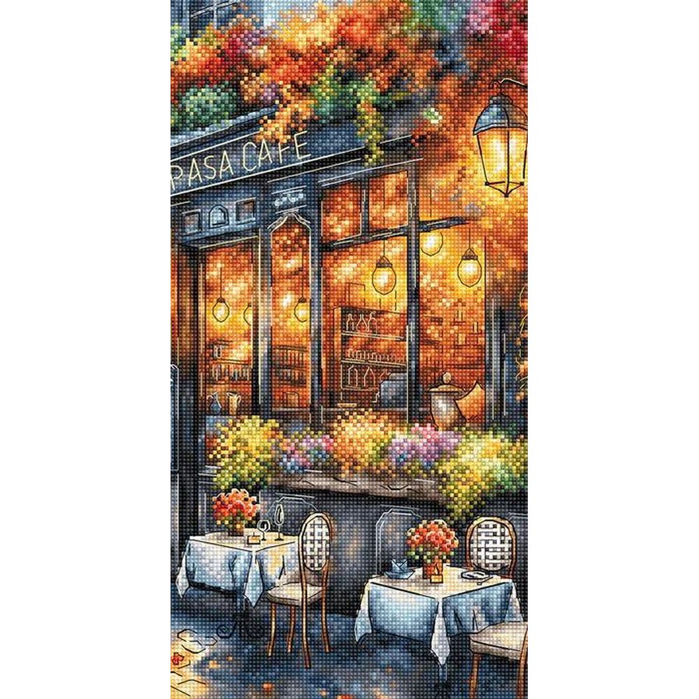 Ava  P051  kit de point croix compté  Café en automne  3