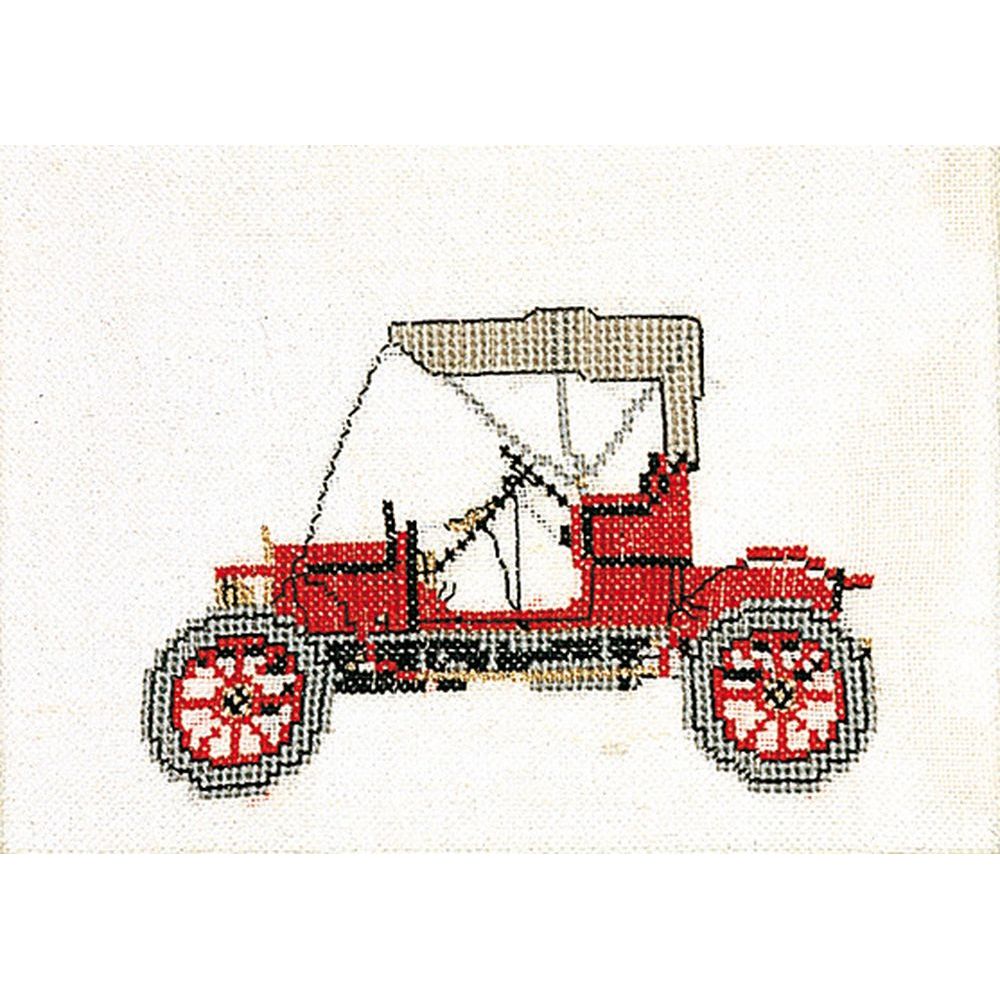 Thea Gouverneur 1056 lin  kit point de croix  Opel de 1909  4