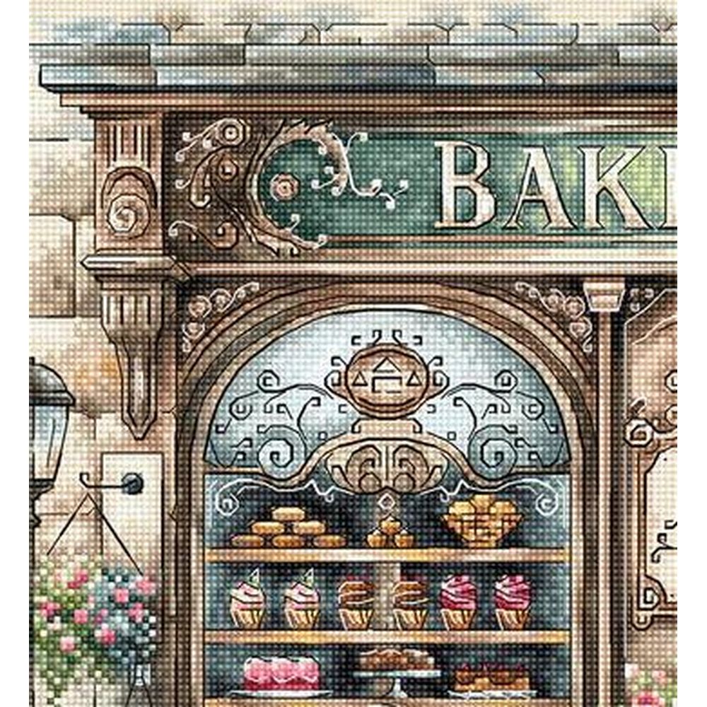 Ava P100  kit de point croix compté  La veille boulangerie  1