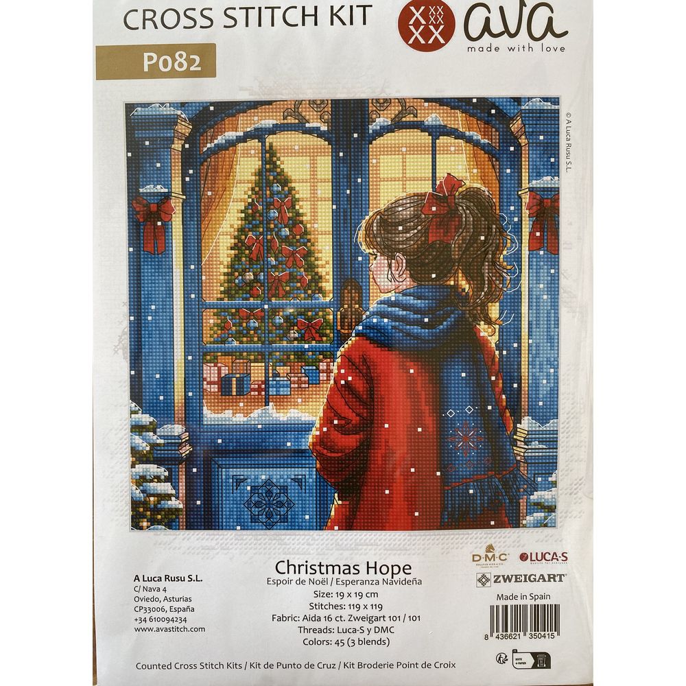 Ava P082  kit de point croix compté  Espoir de Noël  5