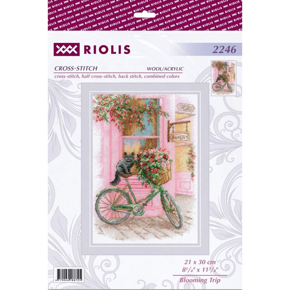Riolis 2246  kit point croix compté  Voyage fleuri  2