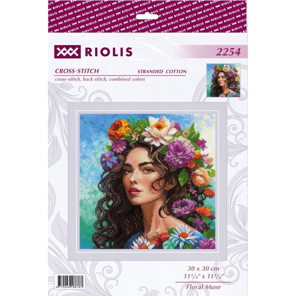 Riolis 2254  kit point de croix  Muse Florale  2