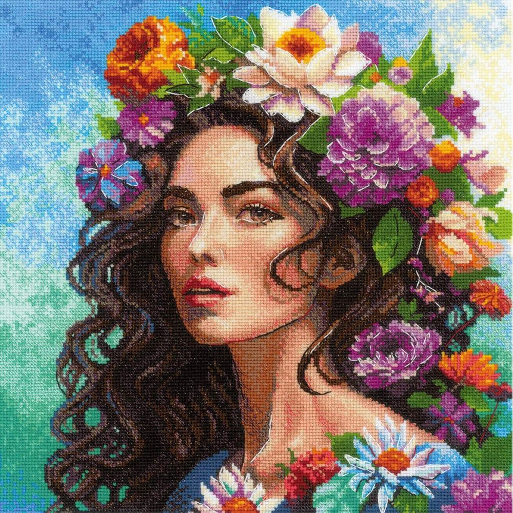 Riolis 2254  kit point de croix  Muse Florale