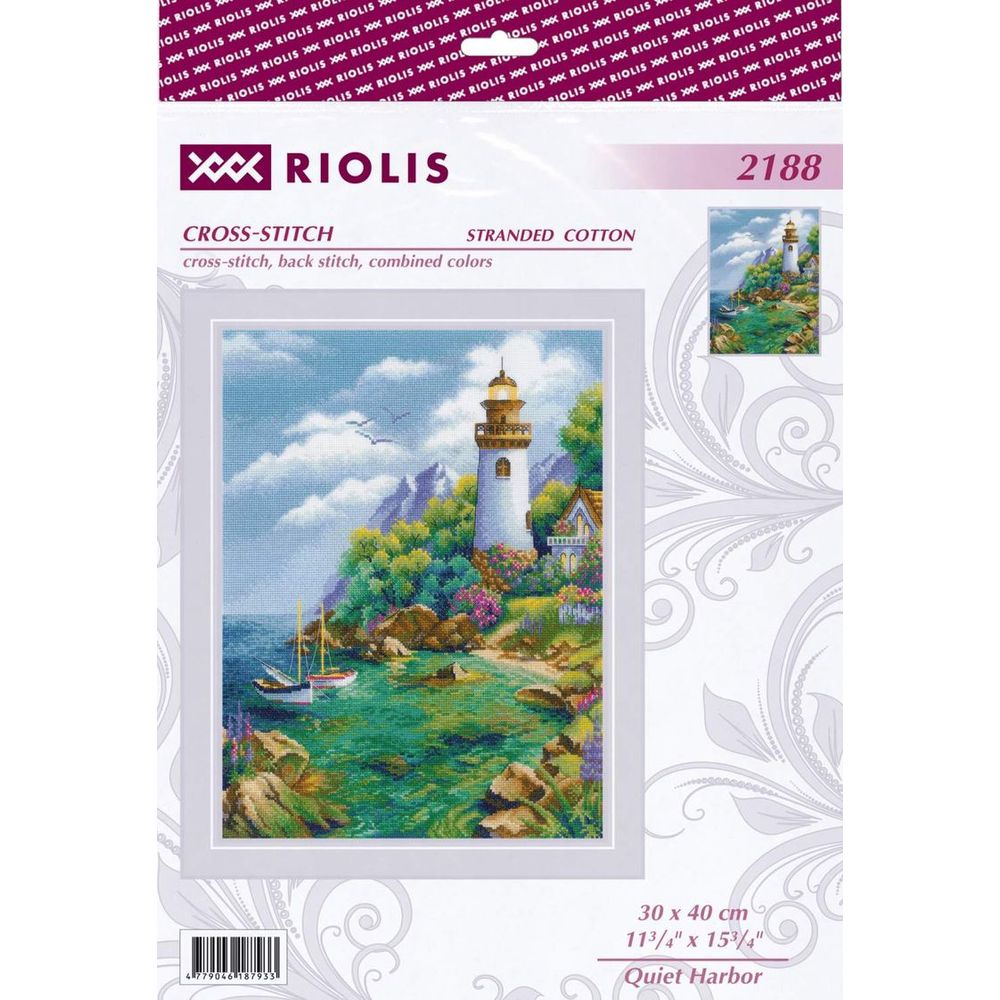 Riolis 2188  kit point croix compté  Port tranquille  2