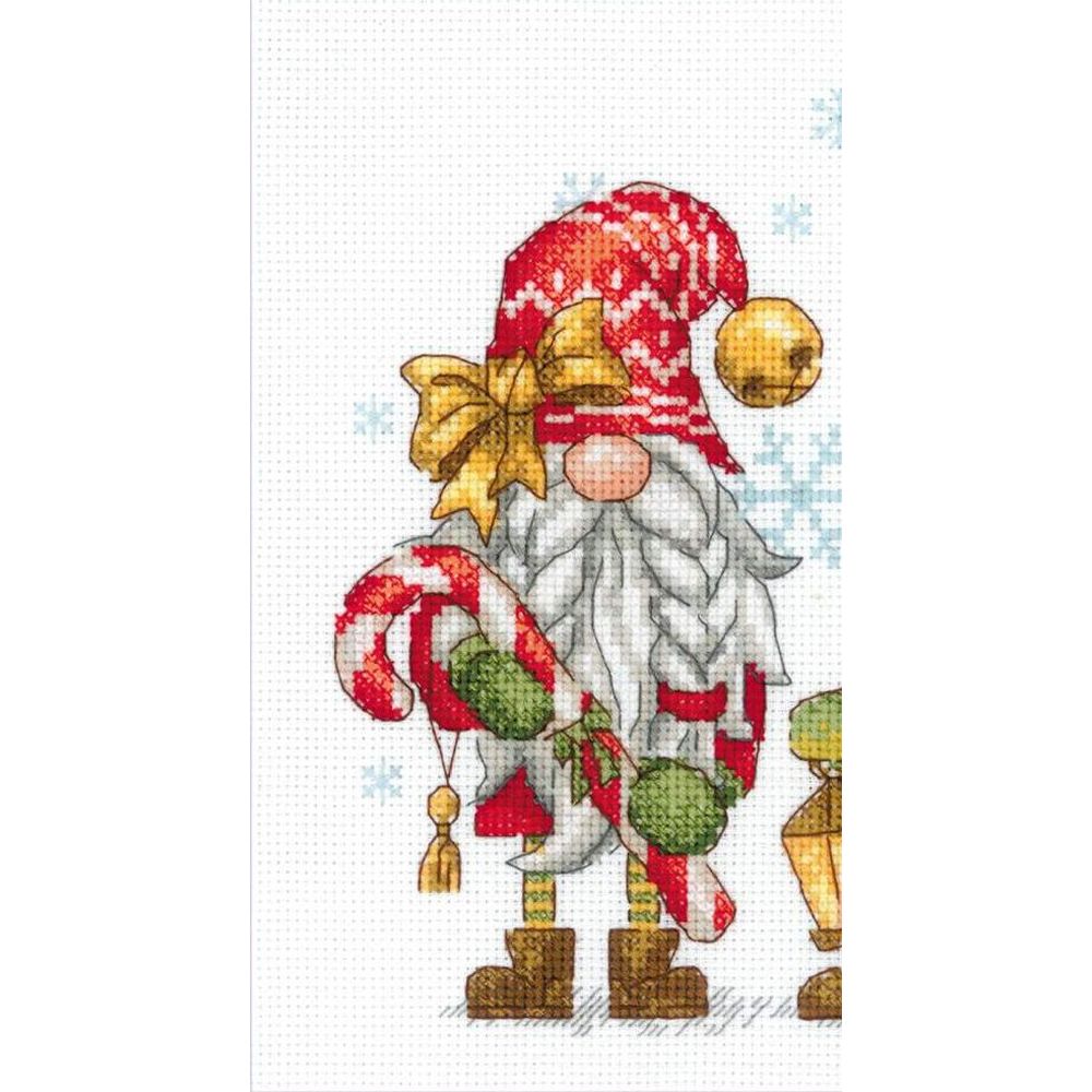 Riolis 2234  kit point de croix  Gnomes joyeux  4