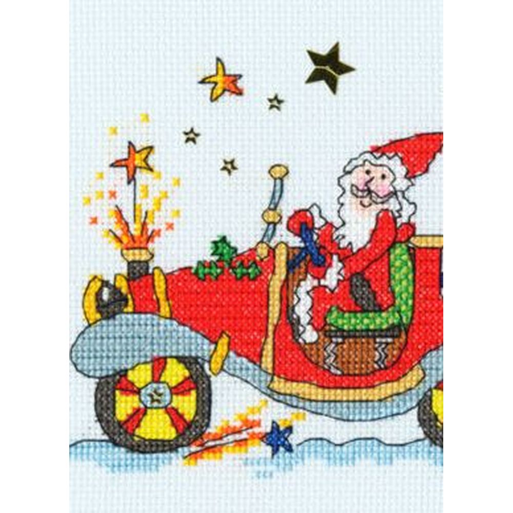Bothy Threads  XSD5  kit point de croix  Sew Dinky Xmas Car  2