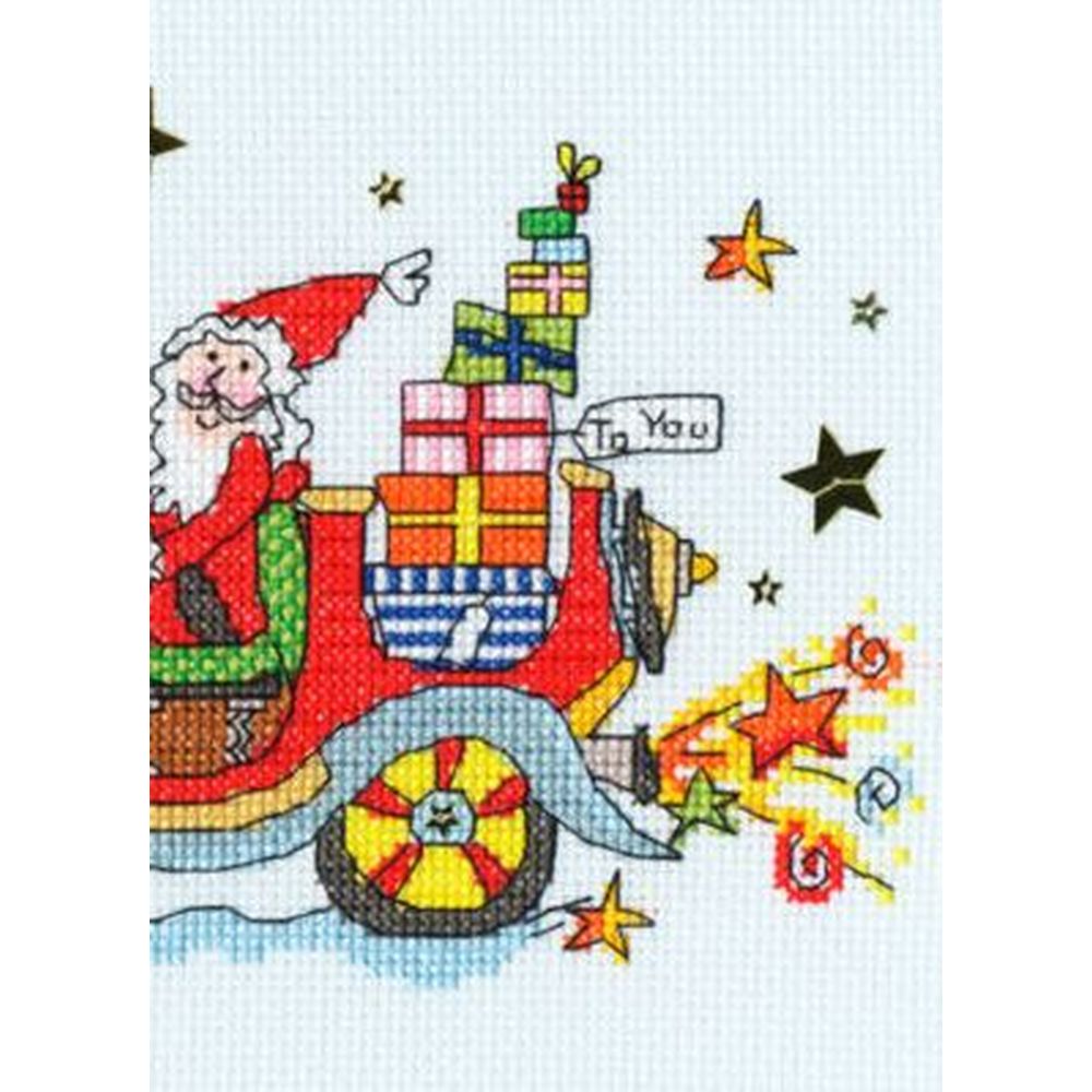 Bothy Threads  XSD5  kit point de croix  Sew Dinky Xmas Car  3