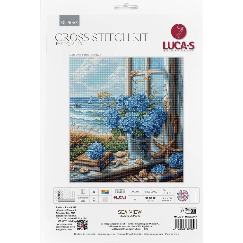 Luca-S BU5065  kit de point de croix  Vue sur la mer  1