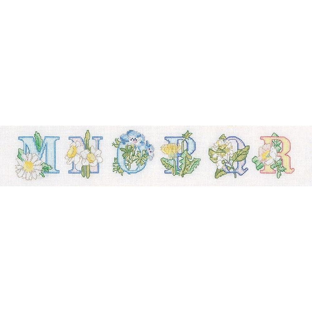 Thea Gouverneur 2089  kit point de croix  Alphabet floral  4