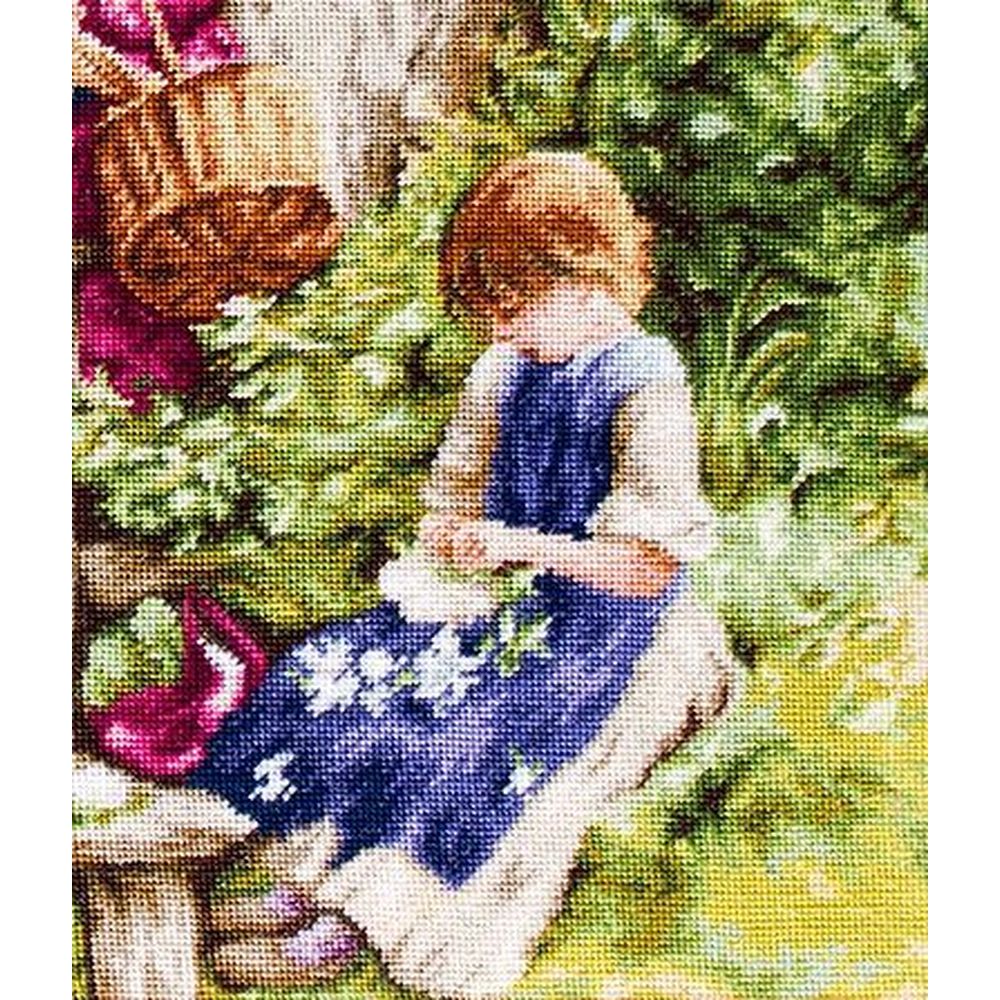 Luca-S B562  kit de point decroix  Fleurs de printemps  3