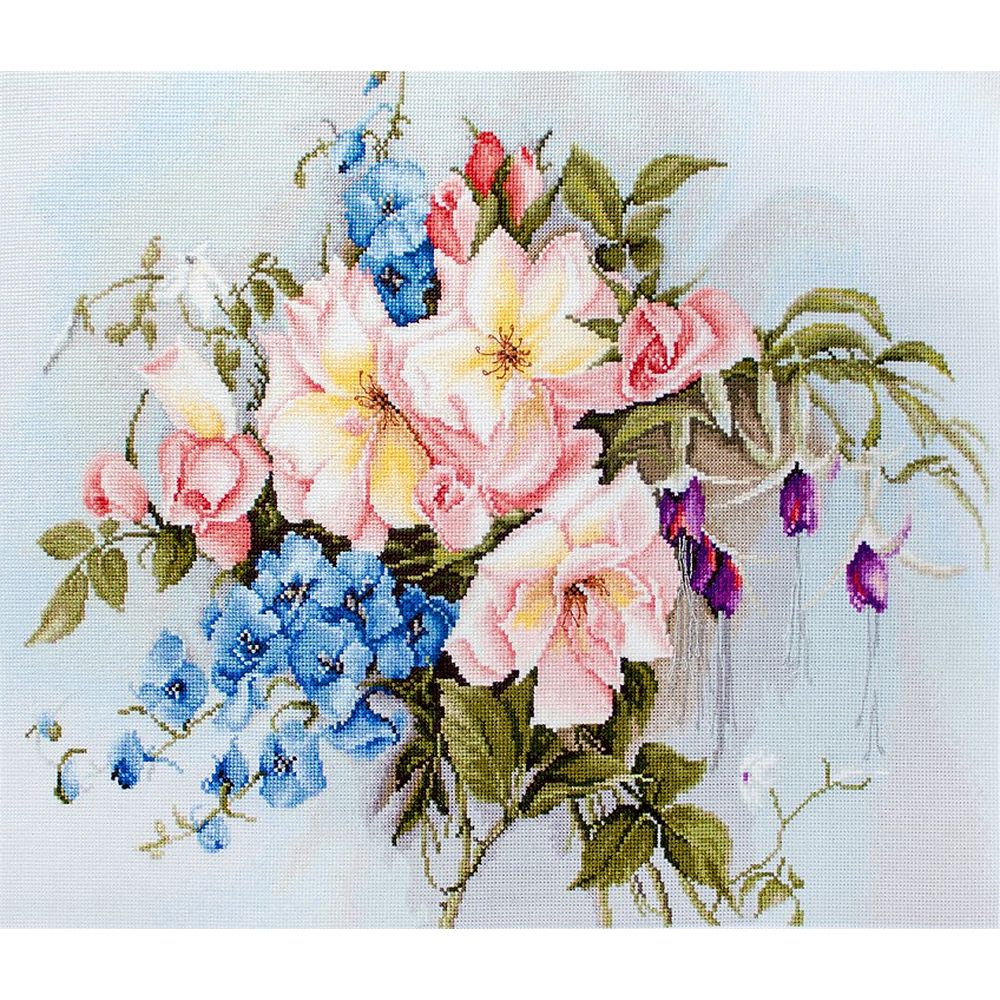 Luca-S BA2362  kit point de croix  Bouquet de fleurs