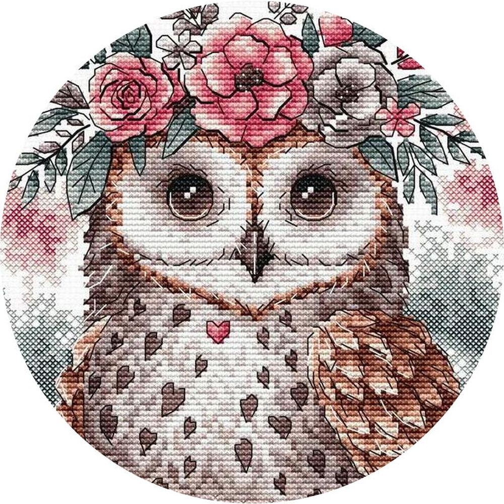Ava P028  kit de point croix compté  Le hibou  6