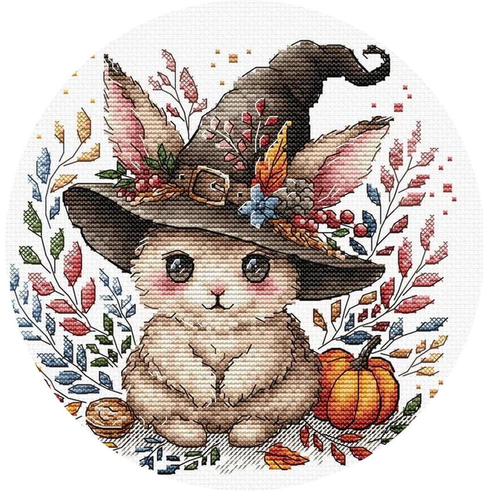 Ava P075  kit de point croix compté  Lapin magique en automne  6