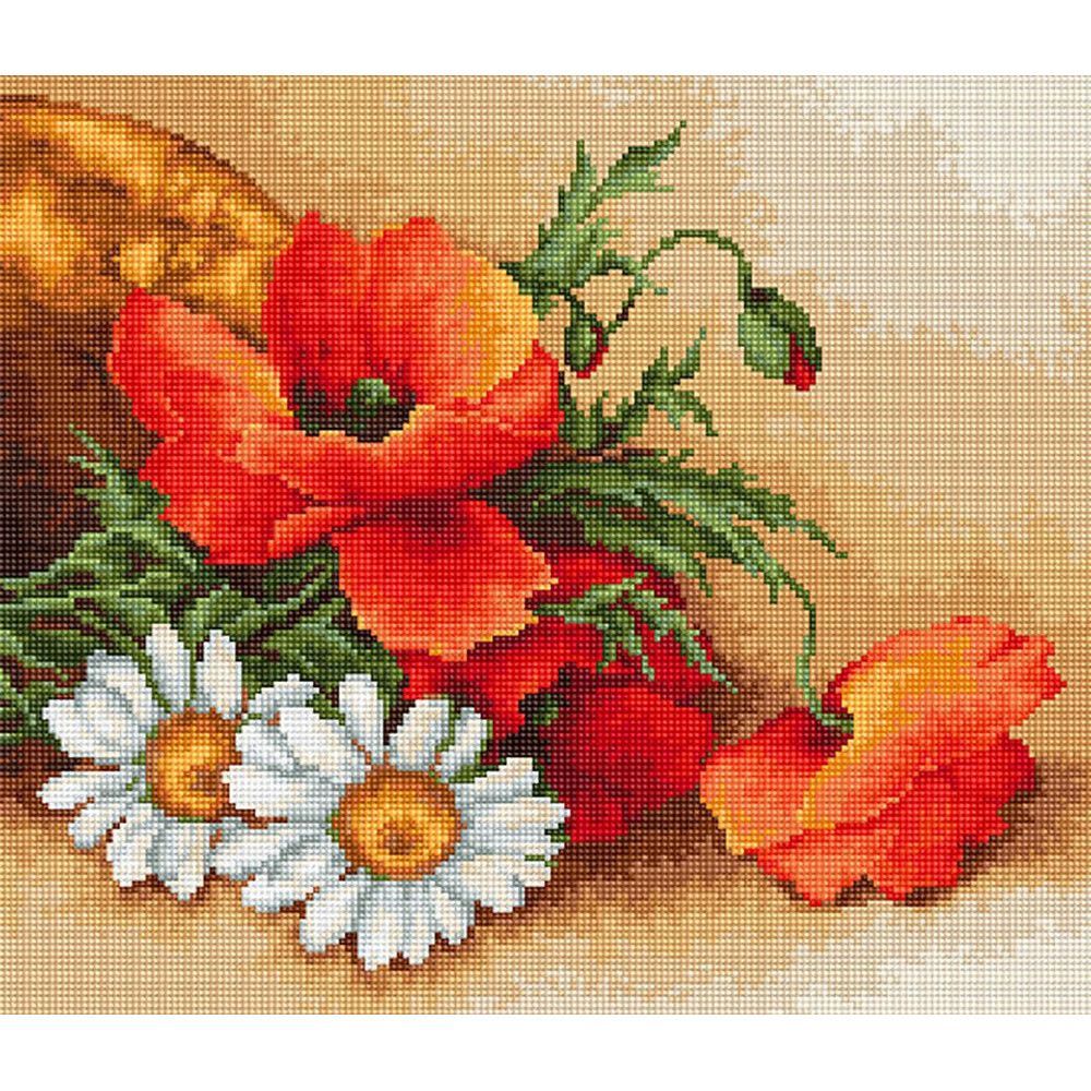 Luca-S  B500  kit point de croix  Marguerites et coquelicots  1