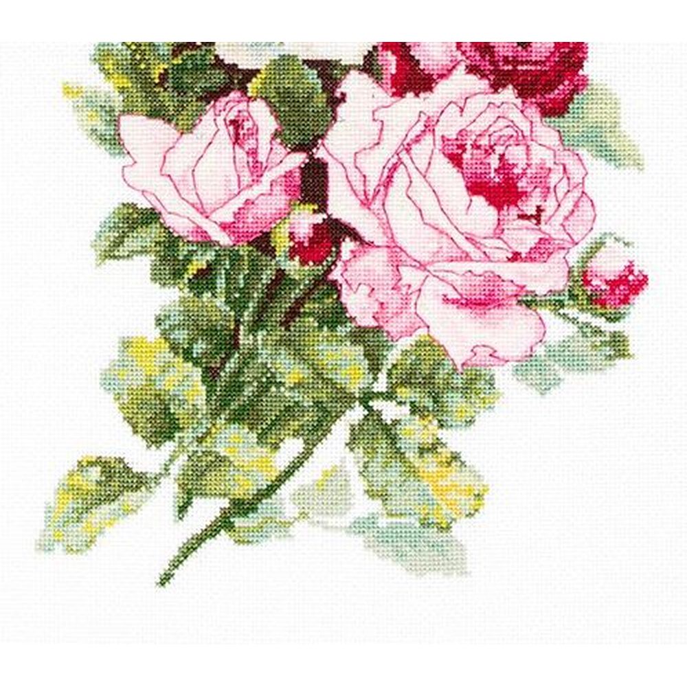 Luca-S  BA22855  kit point decroix  Bouquet de roses  1