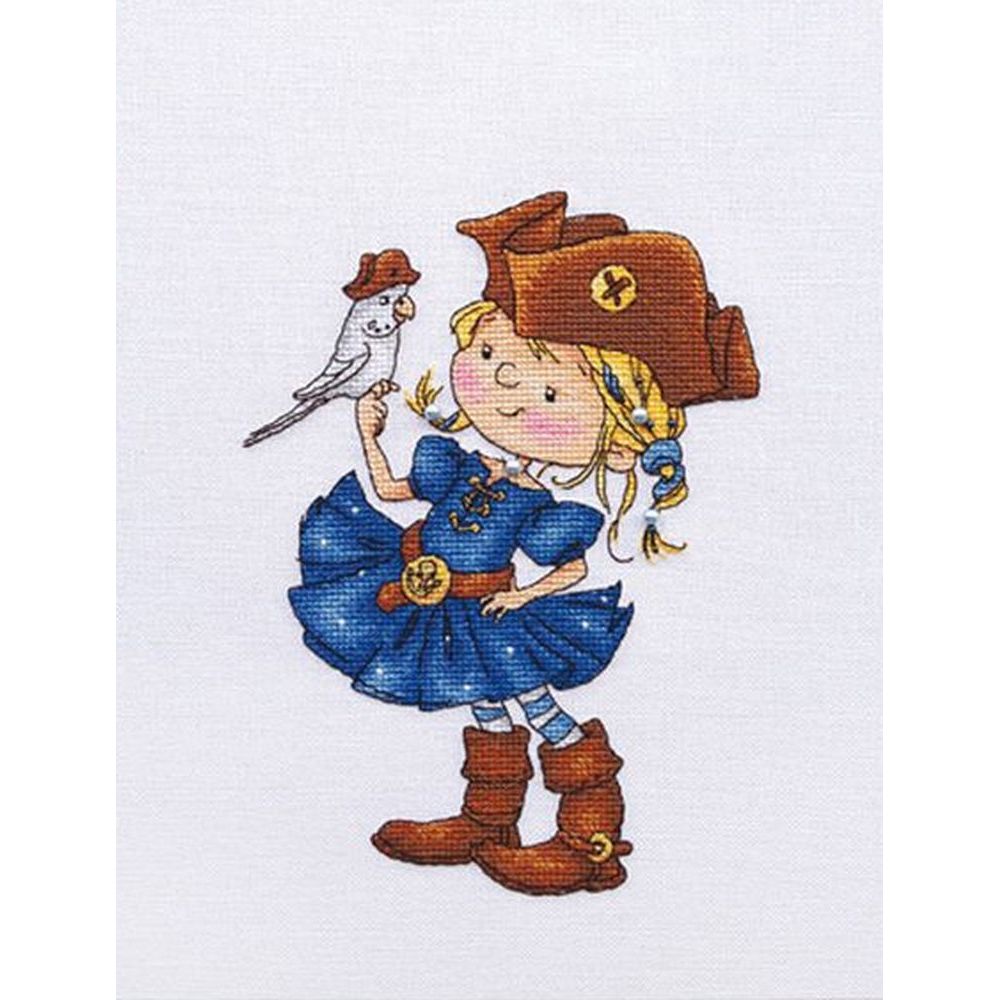 LanSvit D037  kit point de croix compté  Pirate et perroquet