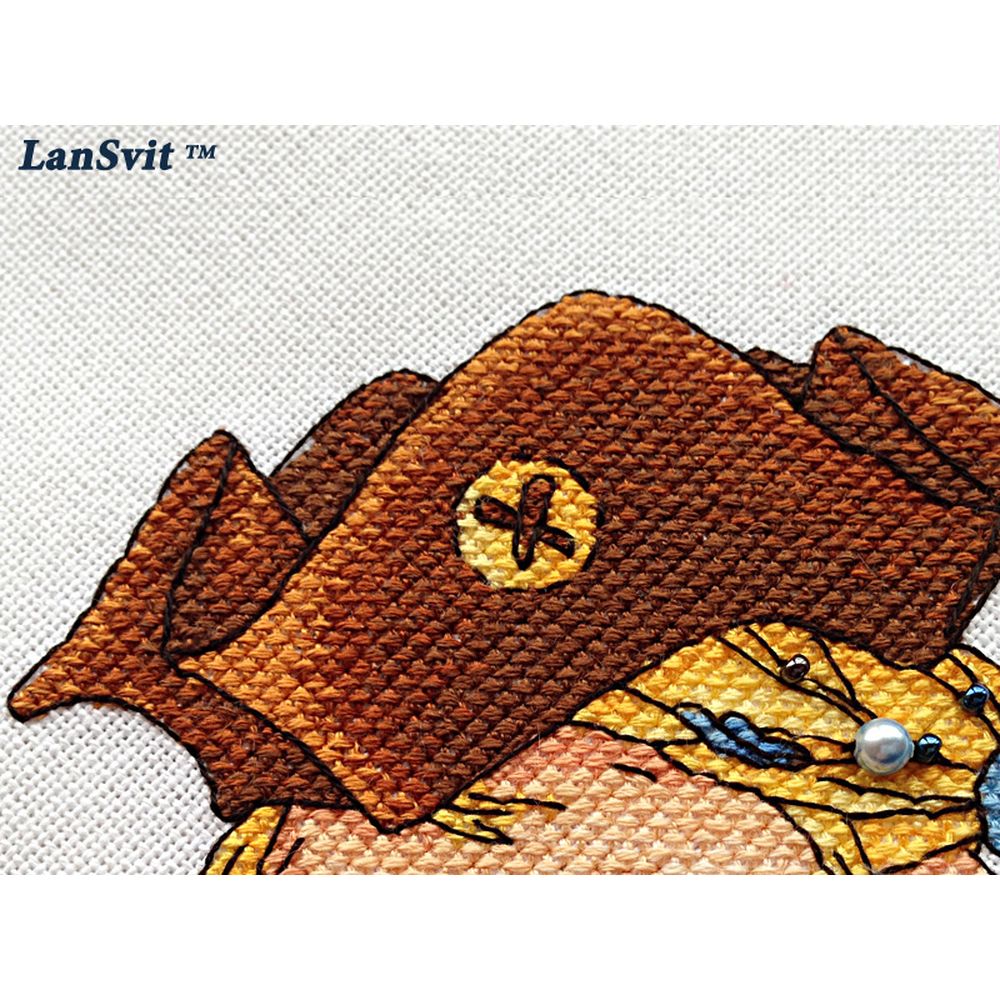 LanSvit D037  kit point de croix compté  Pirate et perroquet  3