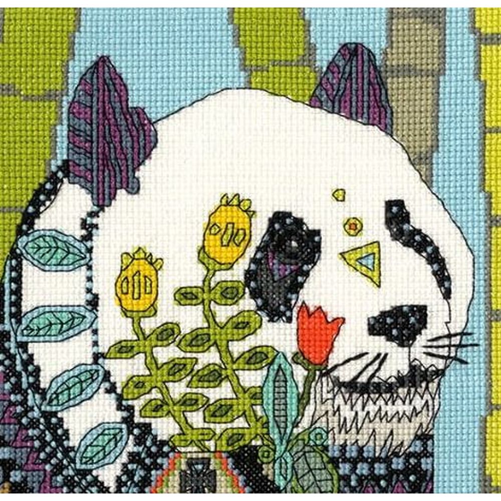 Meecaa Kit De Broderie 4P - Kit De Broderie Au Point De Croix - Motif