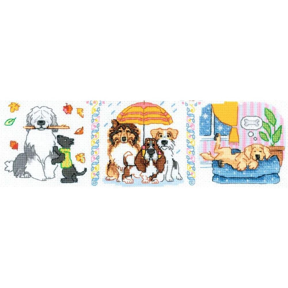 Riolis 2245  kit point de croix  Calendrier canin  6