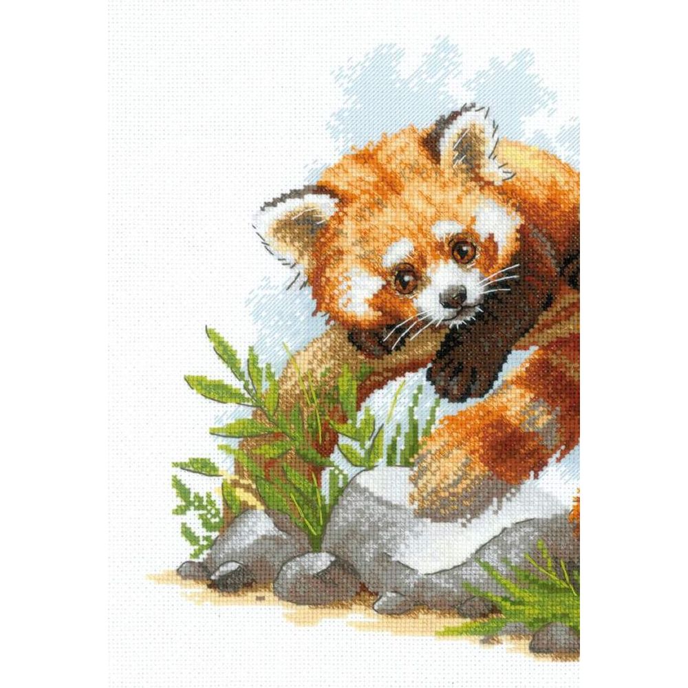 Riolis 2257  kit point de croix  Bébés pandas roux  4