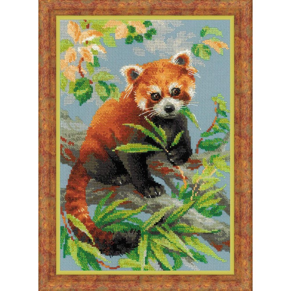 Riolis 1627  kit point de croix compté  Panda roux  1
