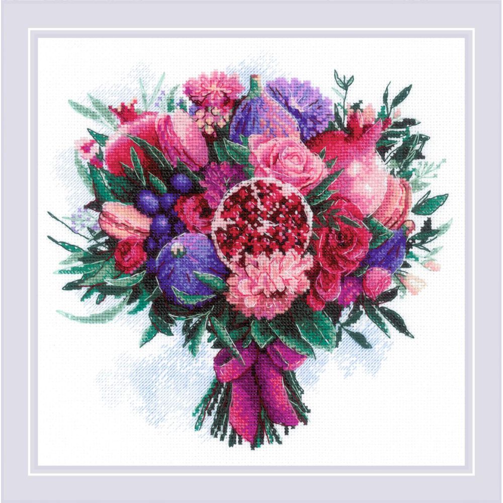 Riolis 2230  kit point de croix  Bouquet Fruité  4