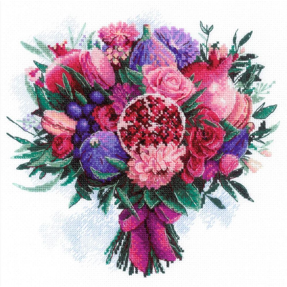 Acheter Riolis Kit Point De Croix Motif Bouquet Avec Fleurs Bleuet 15 Cm X 20 14 Fils, Acrylique, Multicolore ? Comparer Chez