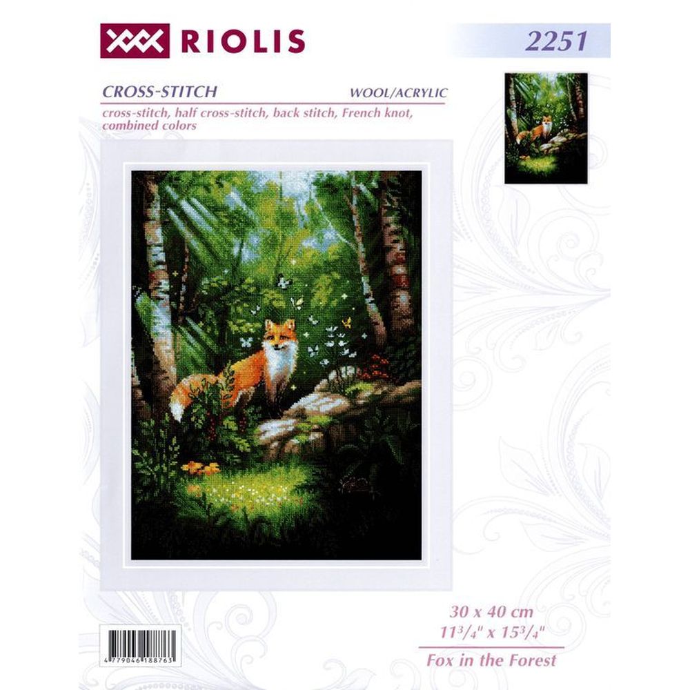 Kit Point De Croix Riolis 2069 Muguet De La Forêt – Broderie DIY 25x25cm