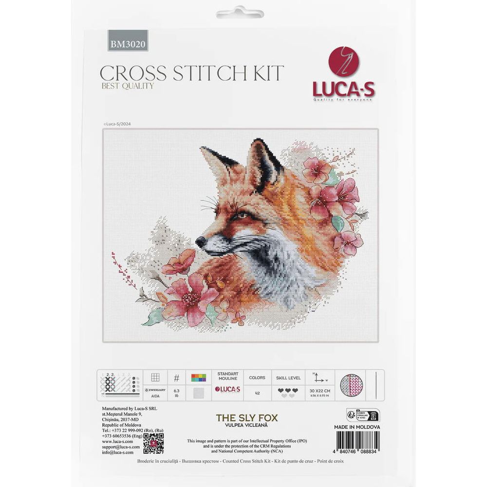 Luca-S  BM3020  kit point de croix  Le renard rusé  1
