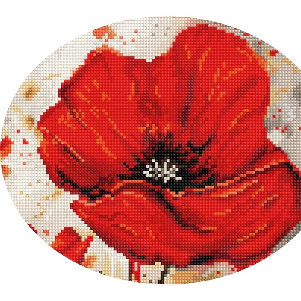 Luca-S B7044  kit point croix compté  La vibration des coquelicots  2