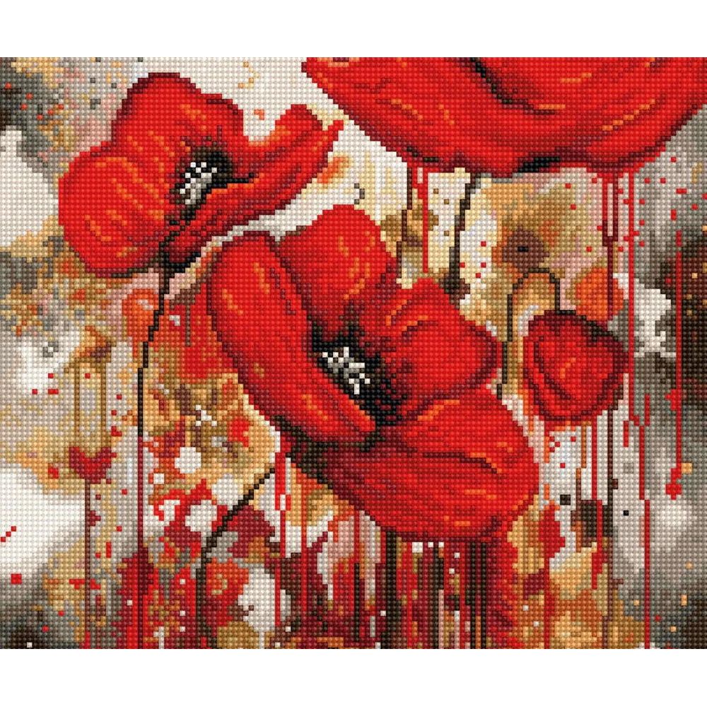 Luca-S B7044  kit point croix compté  La vibration des coquelicots  3