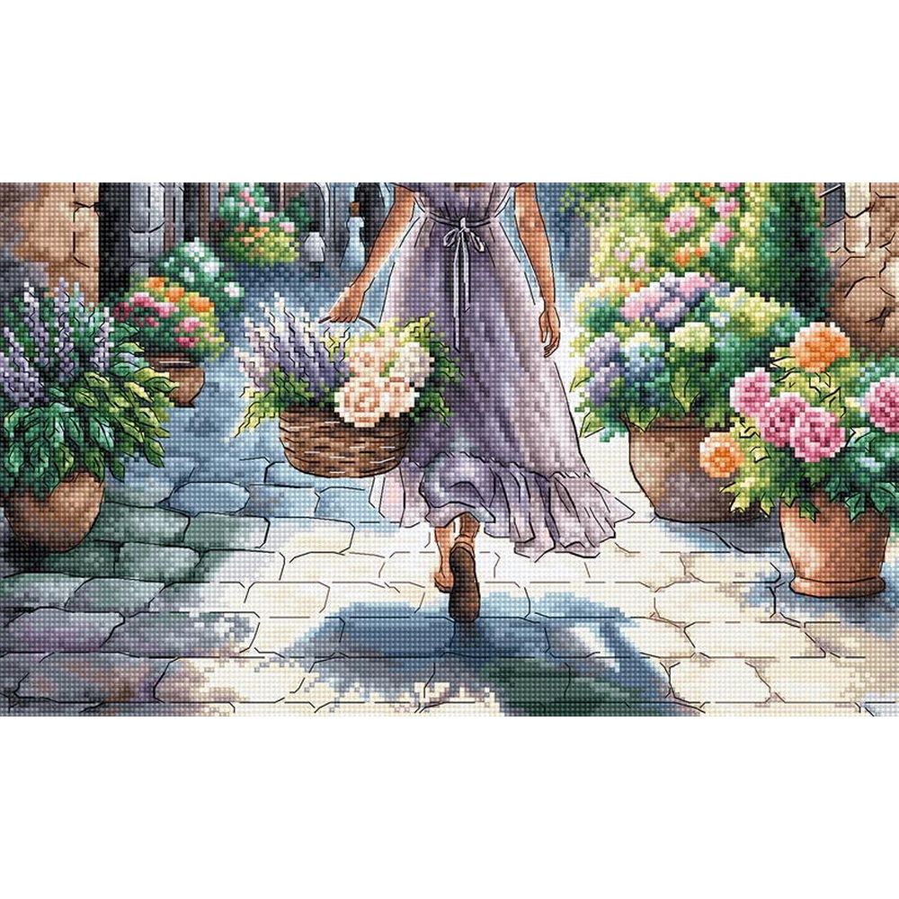 Ava P110  kit point croix  Le parfum des fleurs  5
