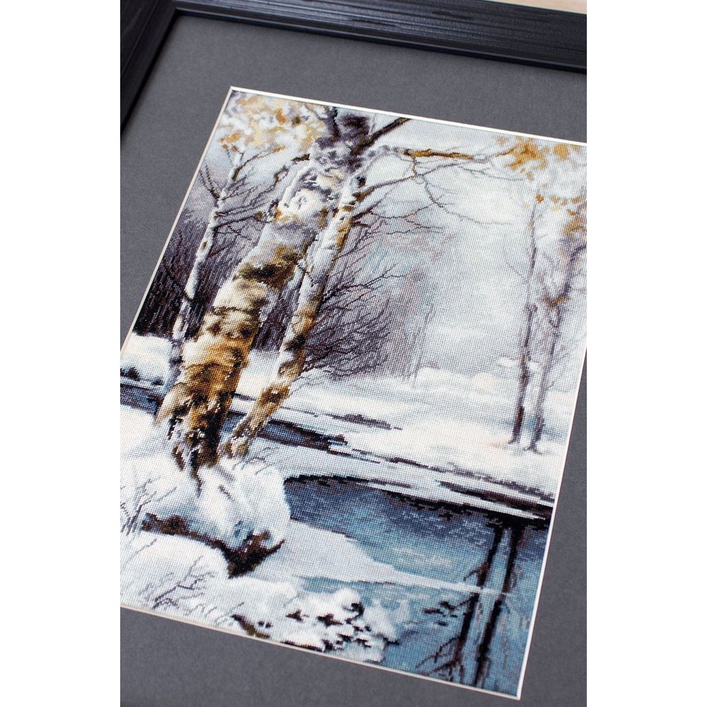 Luca-S B560  Paysage hivernale  kit point de croix compté  3