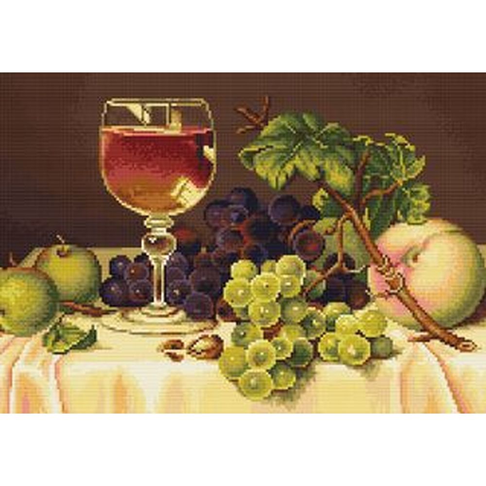 Luca-S B482  kit point croix  Nature morte aux fruits  2