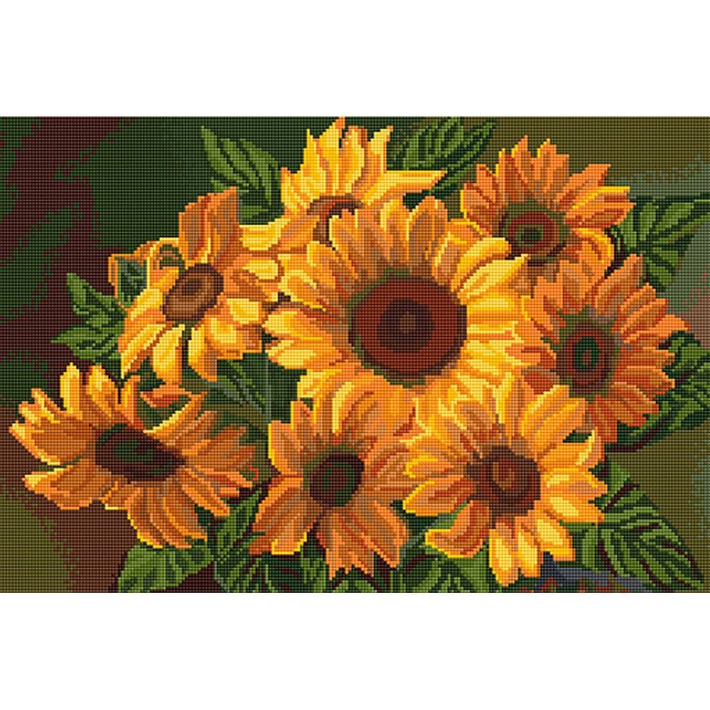 Luca-S B440  kit point croix  Bouquet de tournesols   1