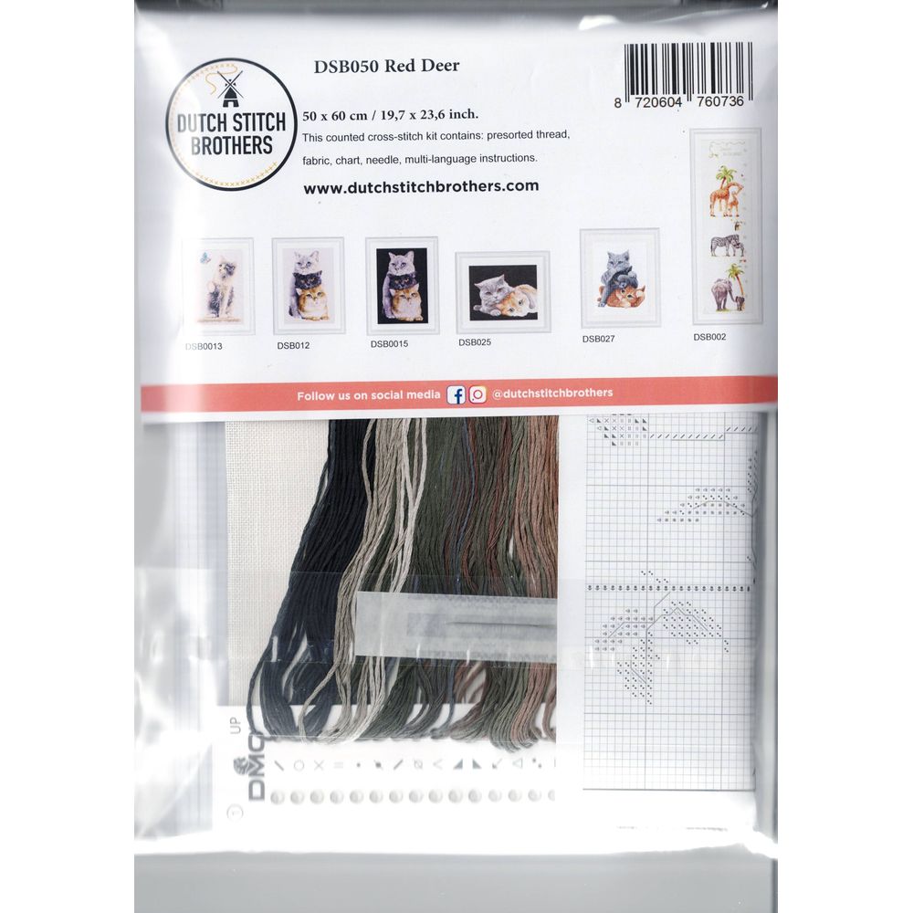 Dutch Stitch Brothers  DSB050  kit point croix  Cerf élaphe  3