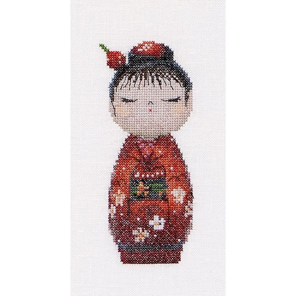 Thea Gouverneur 547  kit point de croix compté  Kokeshi Dolls  2