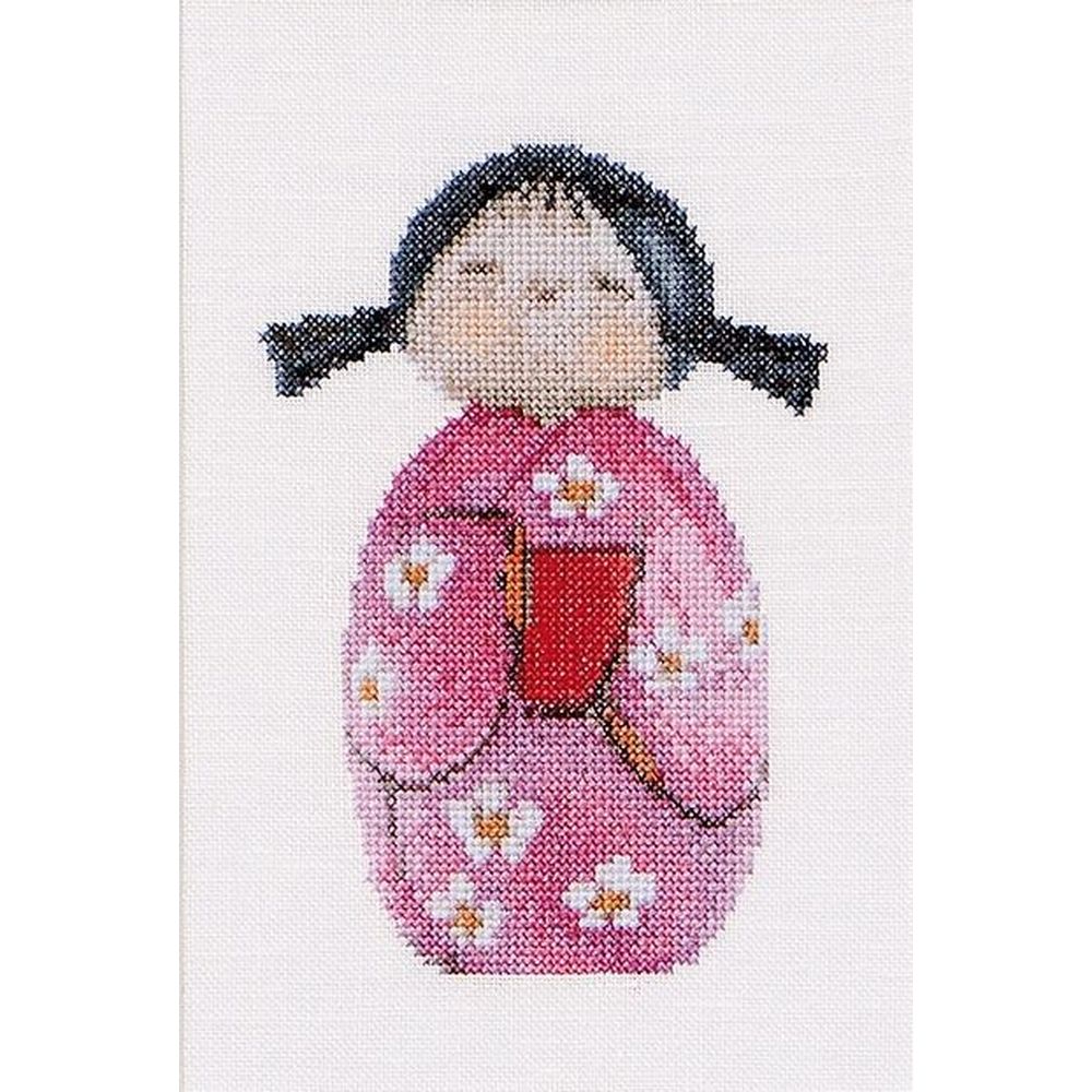 Thea Gouverneur 547  kit point de croix compté  Kokeshi Dolls  1