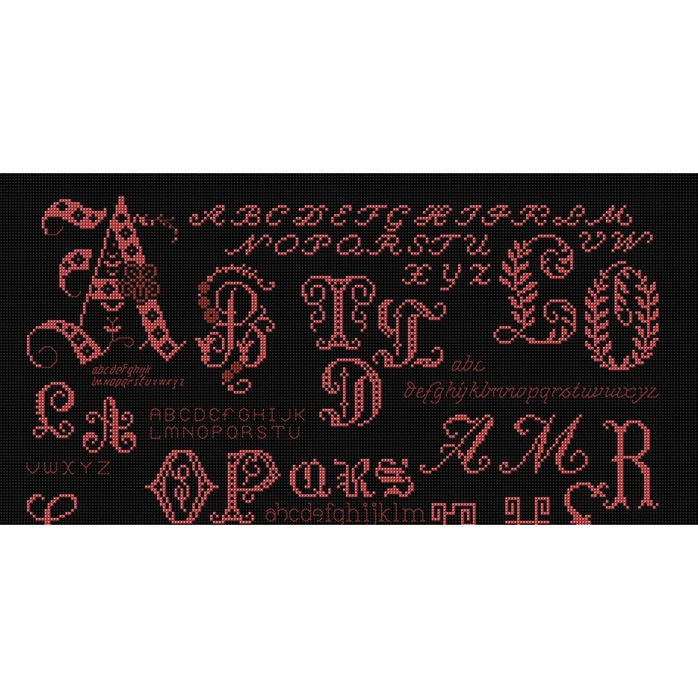Thea Gouverneur 2093.05  kit point de croix compté  Abécédaire Antique  1