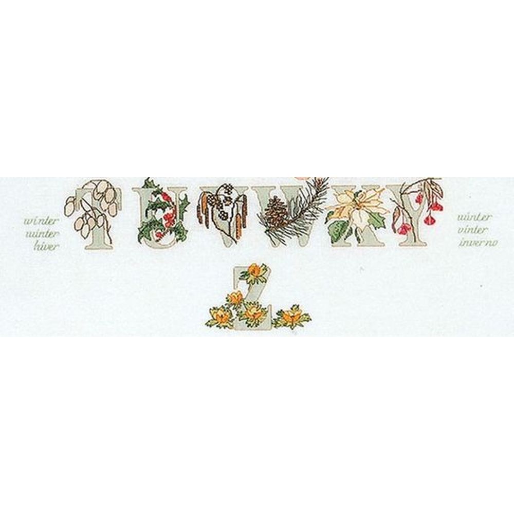 Thea Gouverneur 2025  kit point de croix compté  Alphabet floral  4