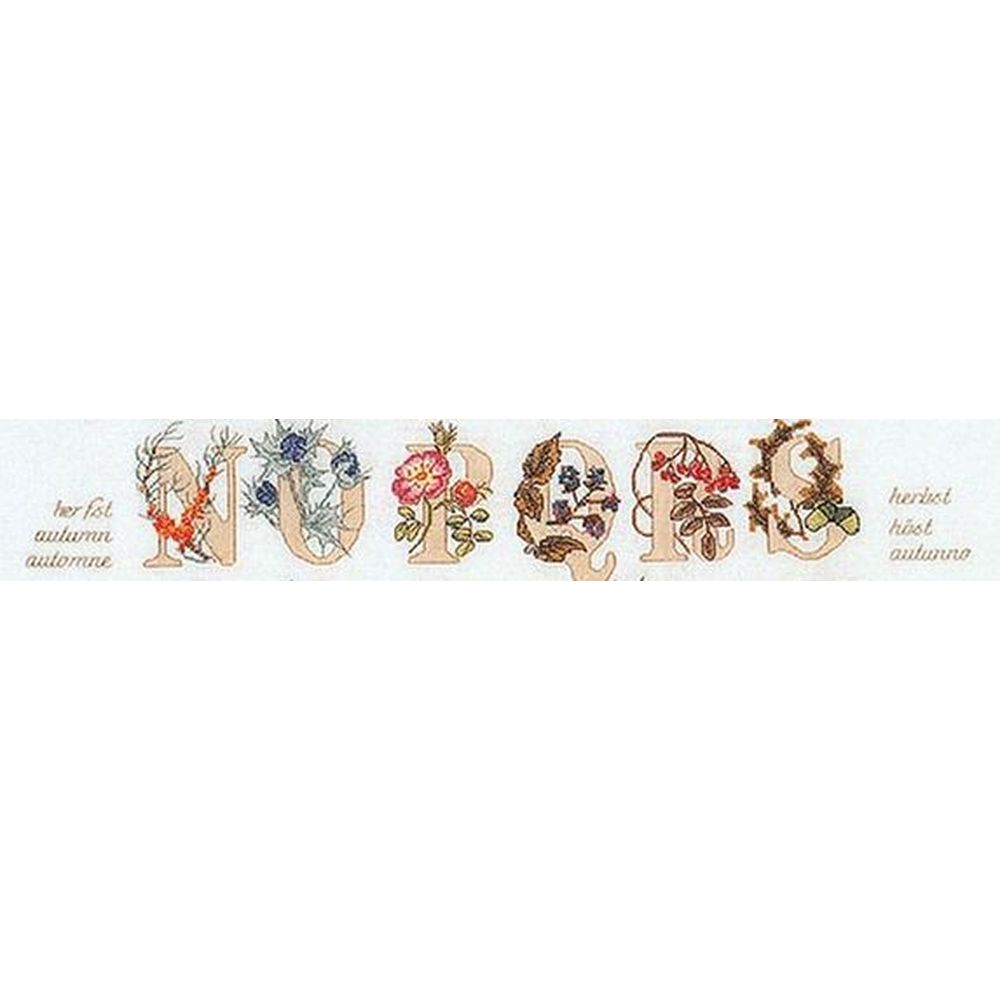 Thea Gouverneur 2025  kit point de croix compté  Alphabet floral  3