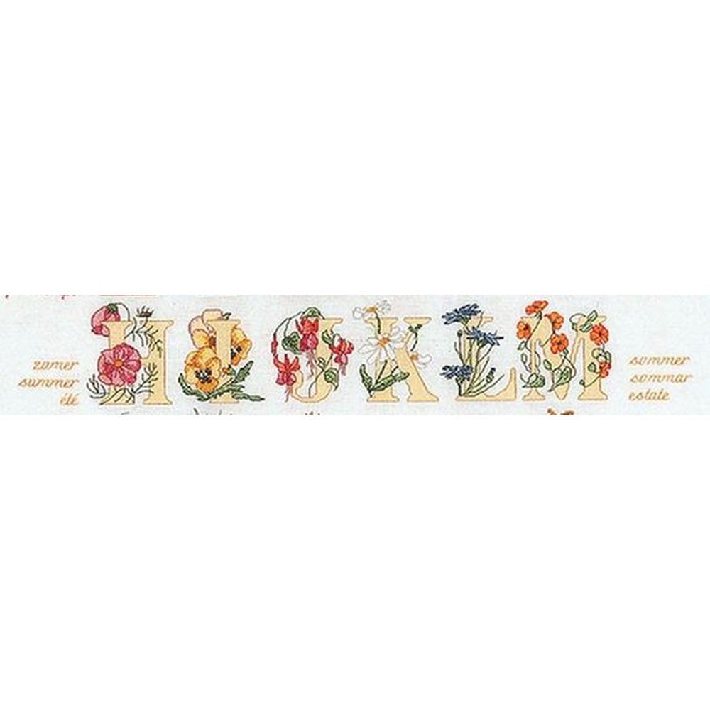 Thea Gouverneur 2025  kit point de croix compté  Alphabet floral  2