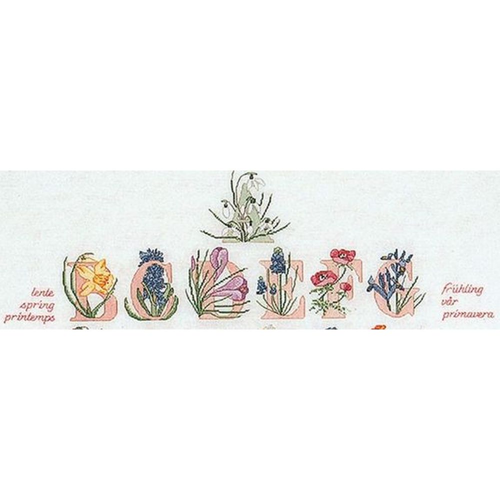 Thea Gouverneur 2025  kit point de croix compté  Alphabet floral  1