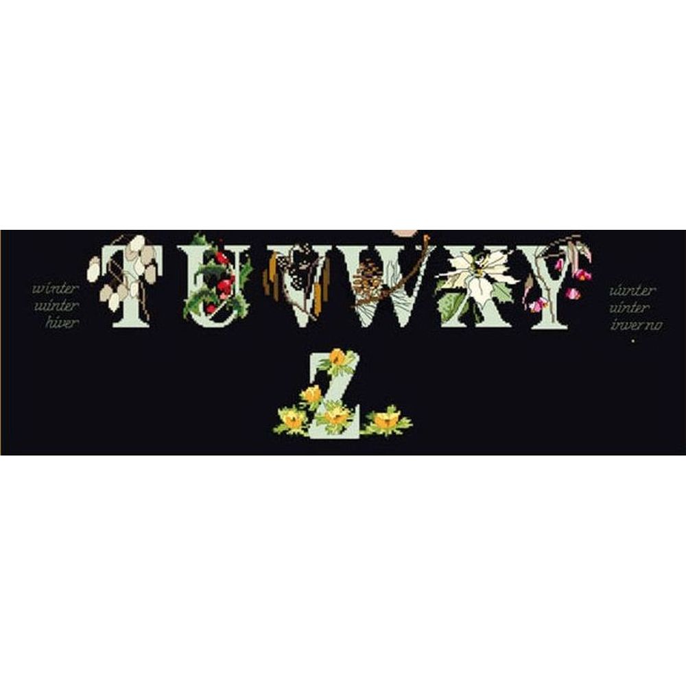 Thea Gouverneur 2025-05  kit point de croix compté  Alphabet floral  4