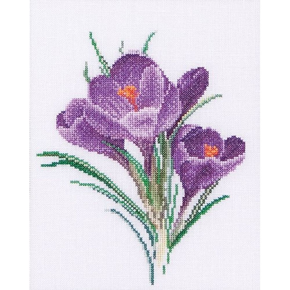 Thea Gouverneur 444  kit point de croix  Crocus  1